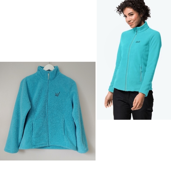 Fundy Resort Fleece Zip Up Sweatshirt Jacket Size Medium Blue - Picture 1 of 11